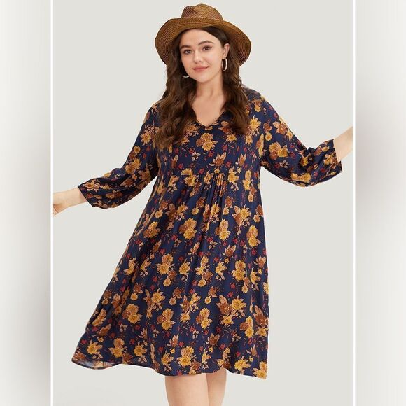 Bloomchic Floral Long Sleeve Dress - Picture 1 of 7